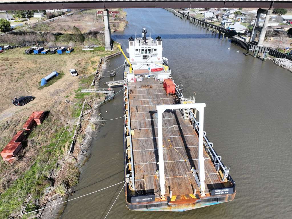 Aerial view of the Commander and its working deck