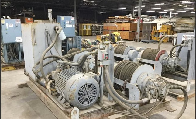 Commercial marine winch equipment